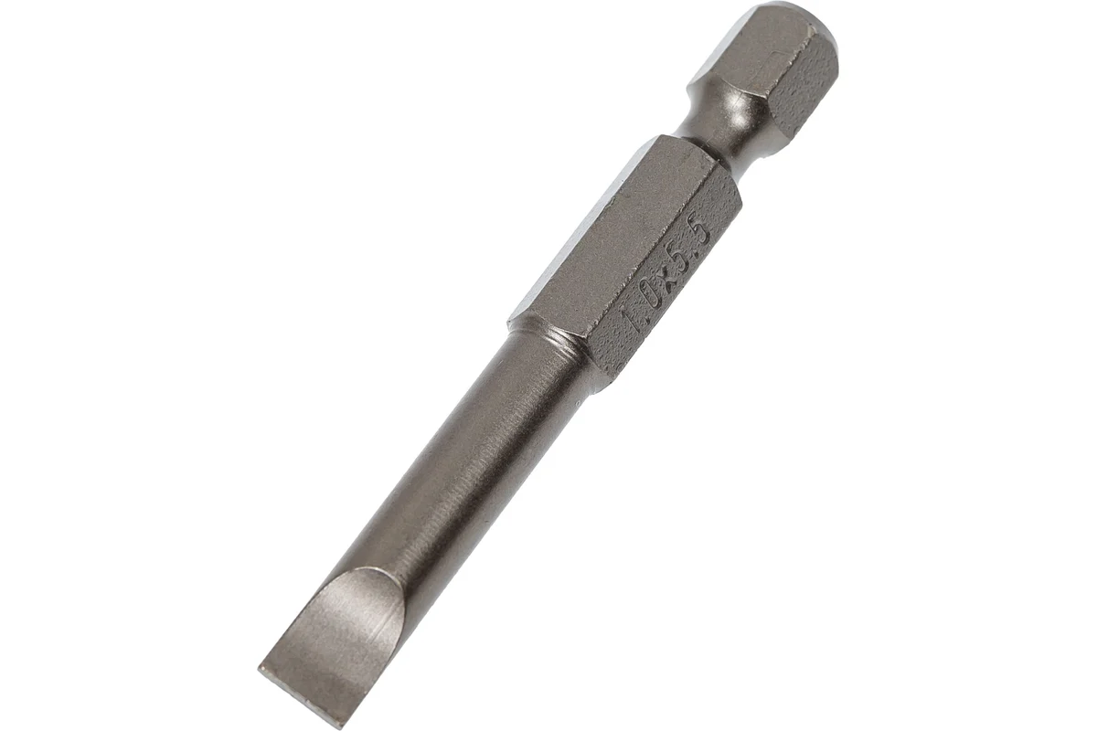 Бита плоская шлицевая серия Industrial E6.3, SL5.5x1 мм, 50 мм, 10 шт Felo 03052510 — детальное фото