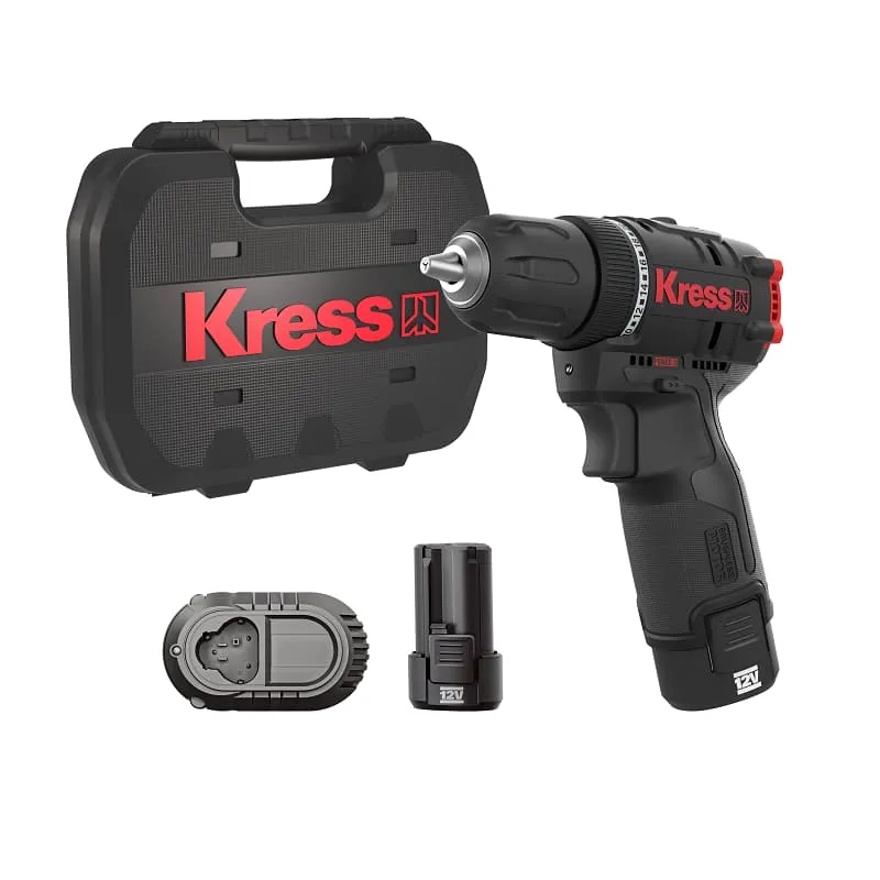 Дрель-шуруповерт ударная KRESS KUC12 12V 40Нм бесщеточная аккумуляторная — детальное фото