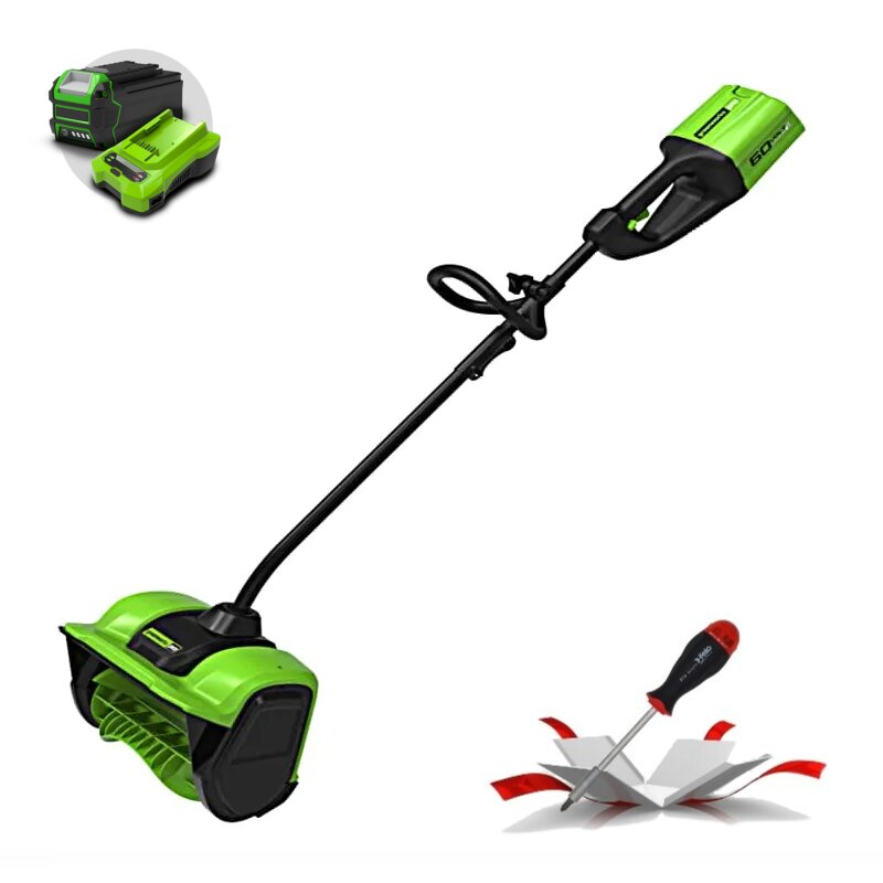 Снегоуборочная лопата Greenworks GD60SS 60V 2602607 (30 см) бесщеточная аккумуляторная — детальное фото