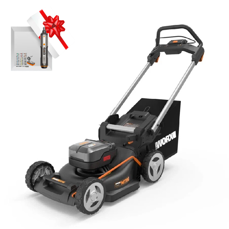 Газонокосилка WORX WG748E 40V 46 см аккумуляторная бесщеточная, c 2хАКБ на 4 А*ч и ЗУ