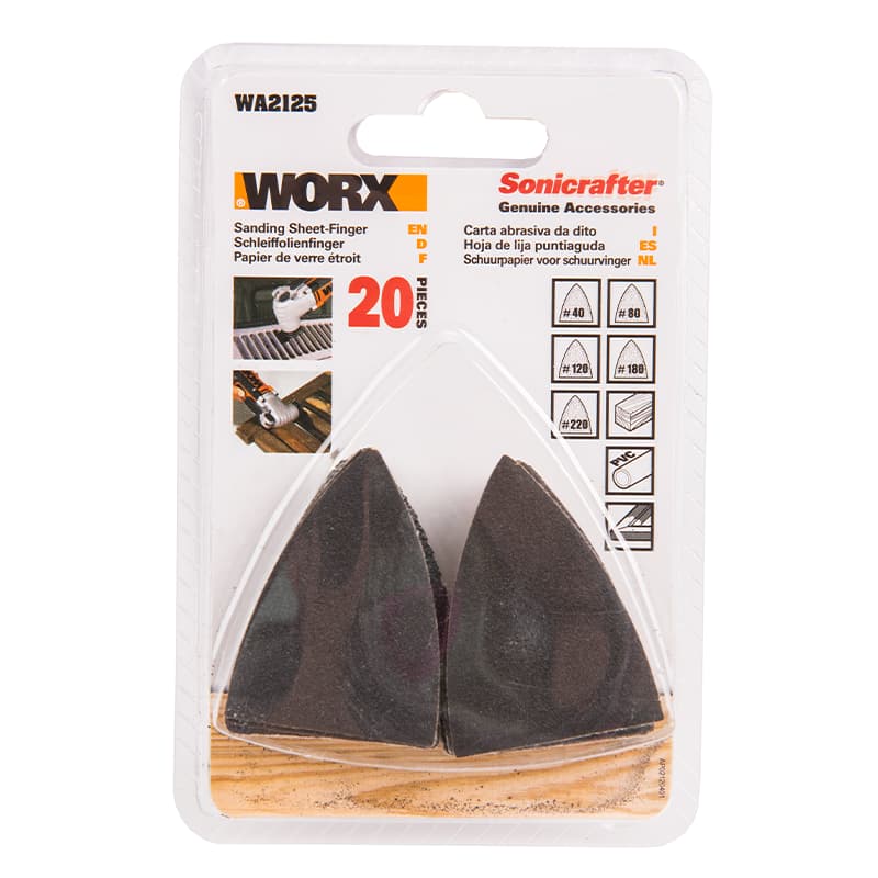 Шлифовальные листы узкие WORX WA2125 20шт. — детальное фото