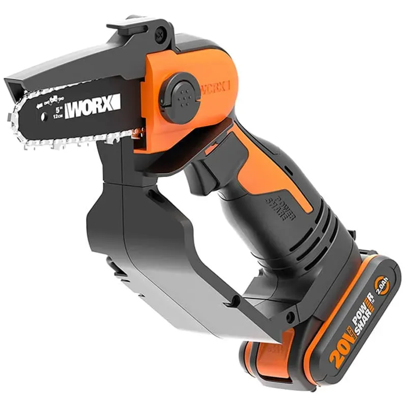 Пила цепная компактная WORX WG324E 20V аккумуляторная, с АКБ на 2 А*ч и ЗУ