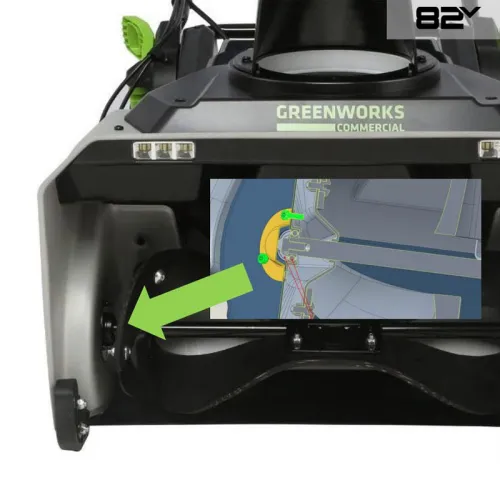 Снегоуборщик Greenworks 82SN22 82V (56 см) 2603307 бесщеточный аккумуляторный — детальное фото