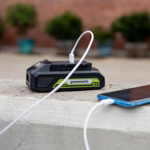 Аккумулятор с USB разъемом Greenworks G24USB2 24V 2939207 (2 Ач) — детальное фото