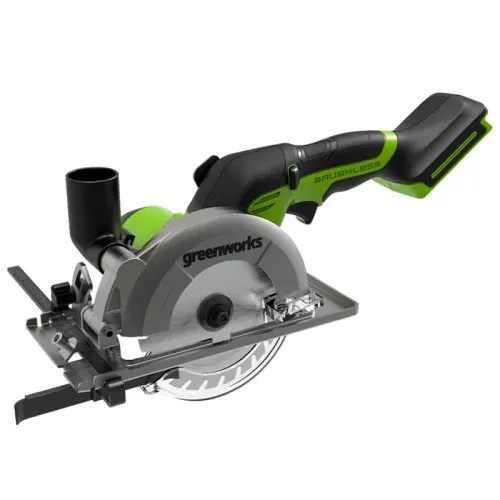 Циркулярная мини-пила аккумуляторная Greenworks 24V G24MCS 1501207, бесщеточная, без АКБ и ЗУ