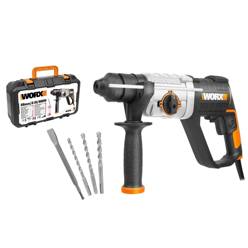 Перфоратор WORX WX339 220V 800Вт 2,5Дж электрический — детальное фото