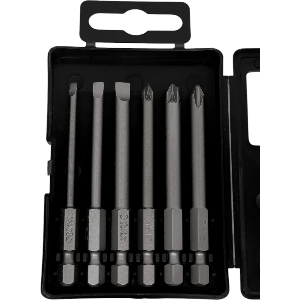 Набор бит SL/Z +/- Industrial 70 мм в кейсе, 6 шт. Felo 03192716 — детальное фото