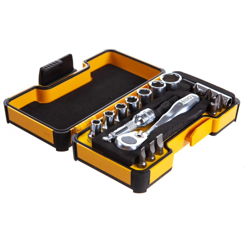 Набор бит и головок с трещоткой в кейсе, 18 шт Felo 05771856 — детальное фото