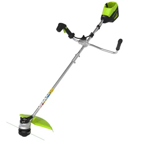 Триммер Greenworks GD60BCB 60V 2108407 (40 см) бесщеточный с велосипедной ручкой аккумуляторный — детальное фото