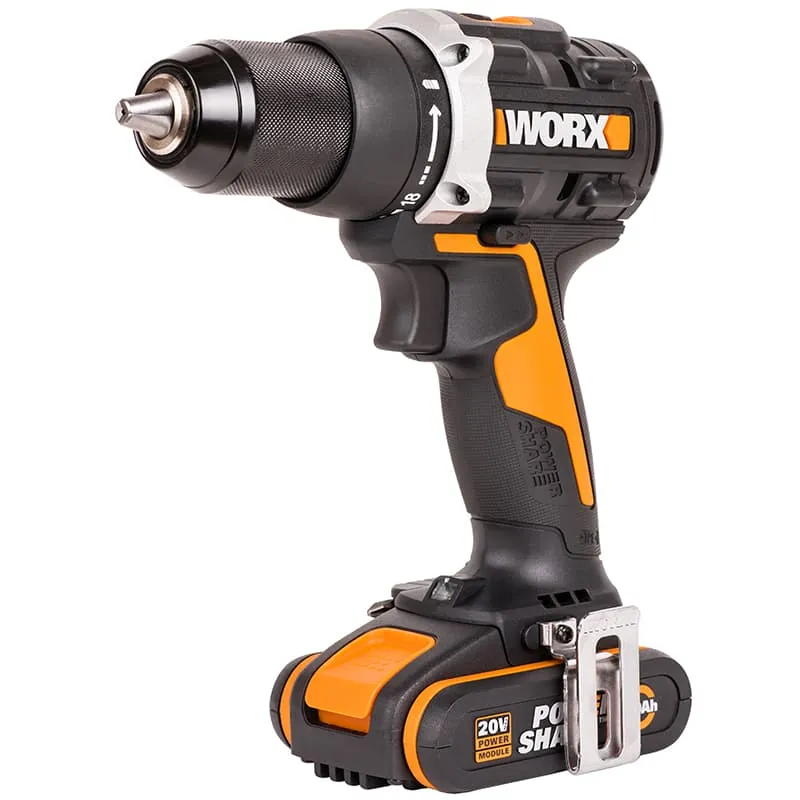 Дрель-шуруповерт WORX WX102 20V аккумуляторная бесщеточная — детальное фото