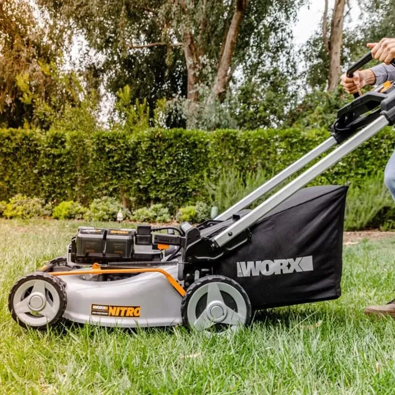 Самоходная газонокосилка WORX NITRO WG761E 80V 51см аккумуляторная бесщеточная — детальное фото