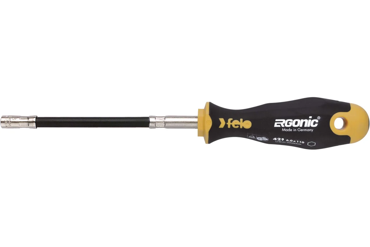 Отвертка Felo Ergonic с гибким стержнем торцевой ключ 6,0X170 42906040 — детальное фото