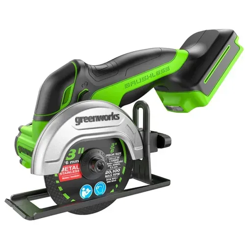 Угловая шлифмашина (болгарка) Greenworks GD24UCS 24V 3402007 (76 мм) бесщеточная аккумуляторная — детальное фото