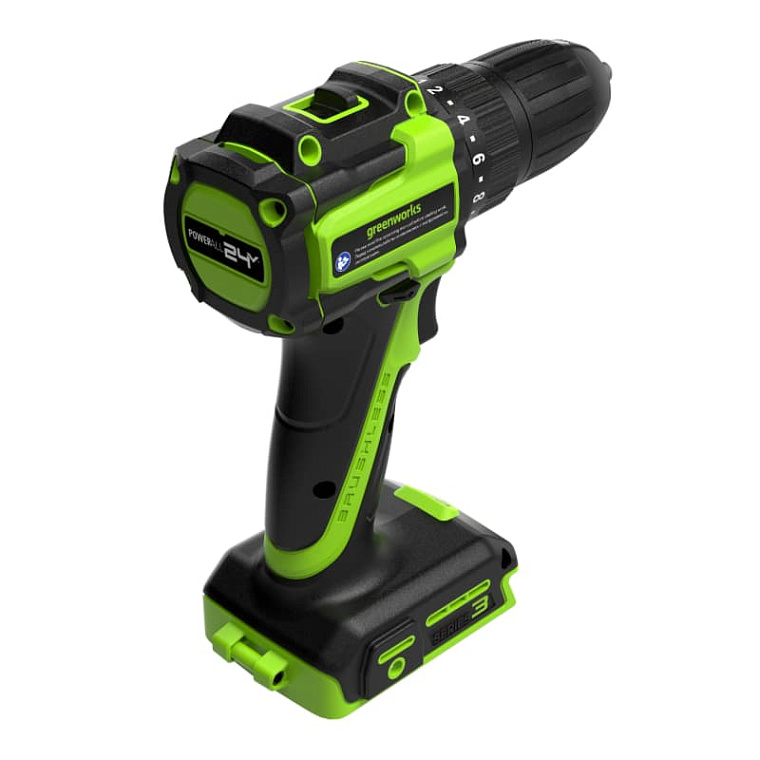 Дрель-шуруповерт Greenworks DD345 24V 3708307 (25/45 Нм) бесщеточная аккумуляторная